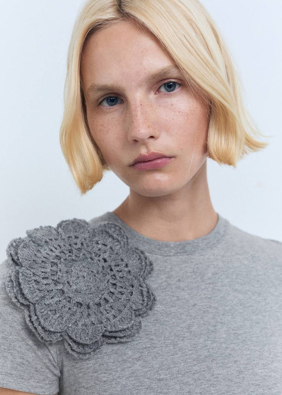 MANGO VIGO-H 17011152-94 MANGO WOMEN T-SHIRT SHORT SLEEVE