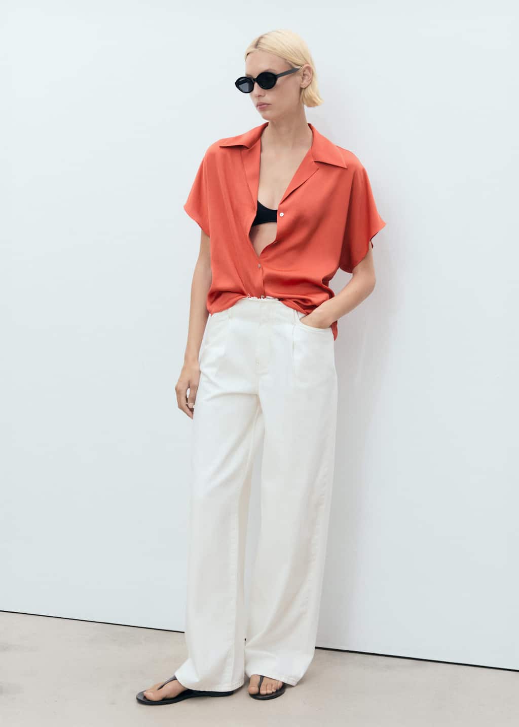 MANGO SASSA 17011160-70 MANGO WOMEN SHIRT SHORT SLEEVE