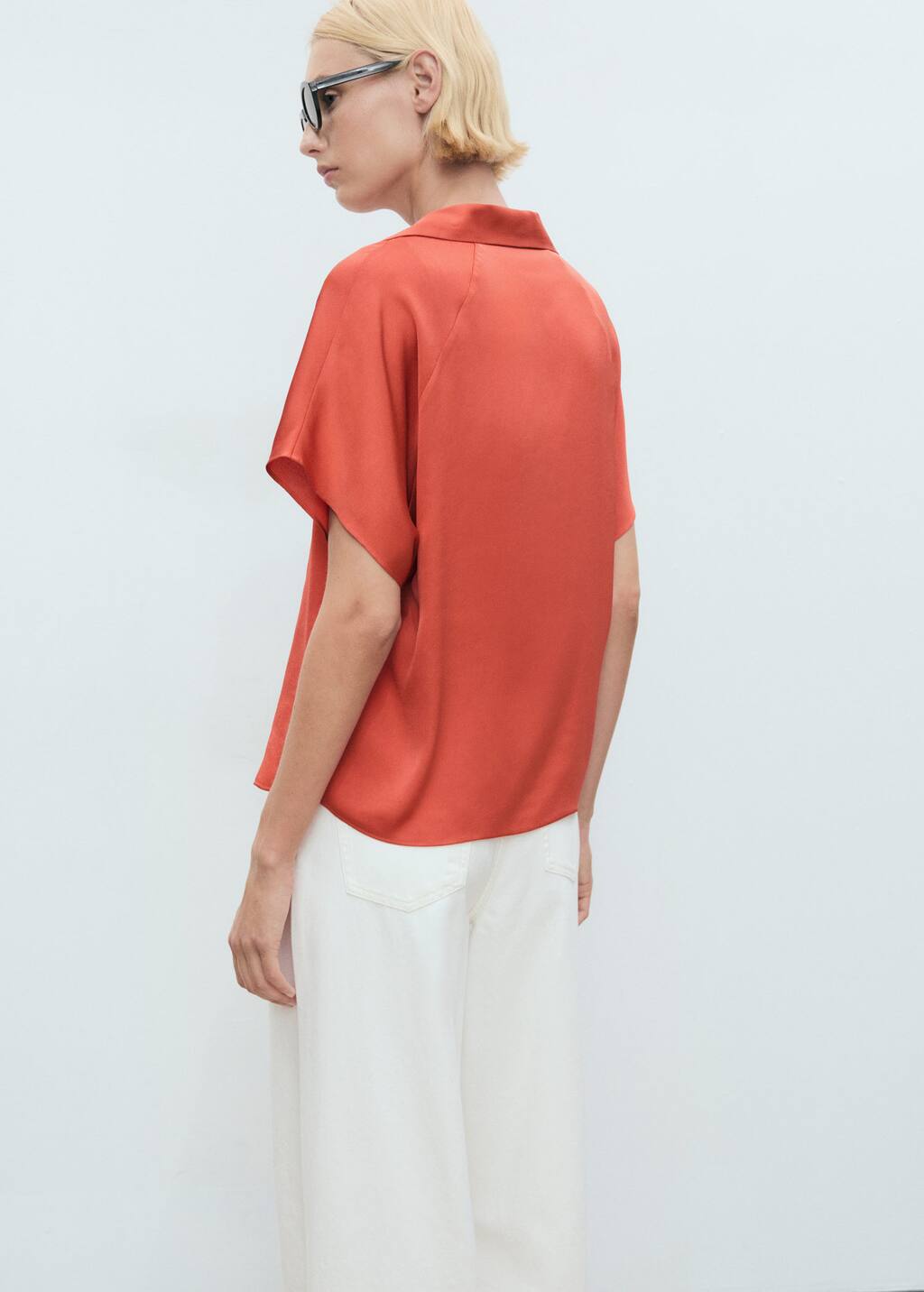 MANGO SASSA 17011160-70 MANGO WOMEN SHIRT SHORT SLEEVE