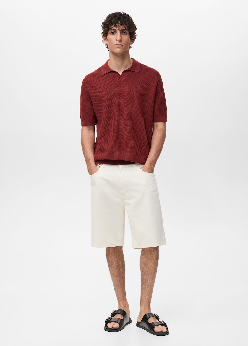 MANGO FLUID 17012906-75 MANGO MAN POLO SHIRT