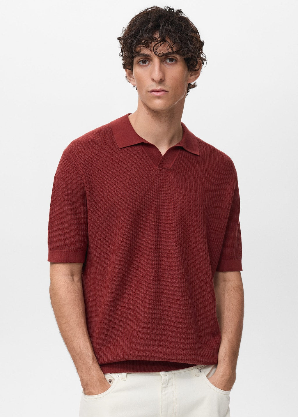 MANGO FLUID 17012906-75 MANGO MAN POLO SHIRT