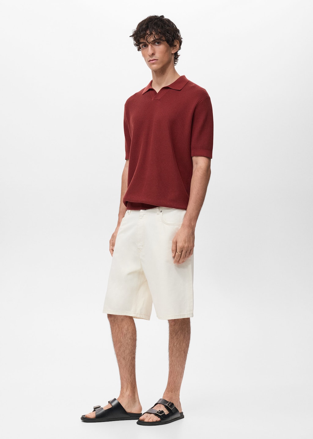 MANGO FLUID 17012906-75 MANGO MAN POLO SHIRT