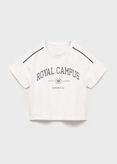 MANGO PIPING 17013297-02 MANGO KIDS GIRL T-SHIRT SHORT SLEEVE