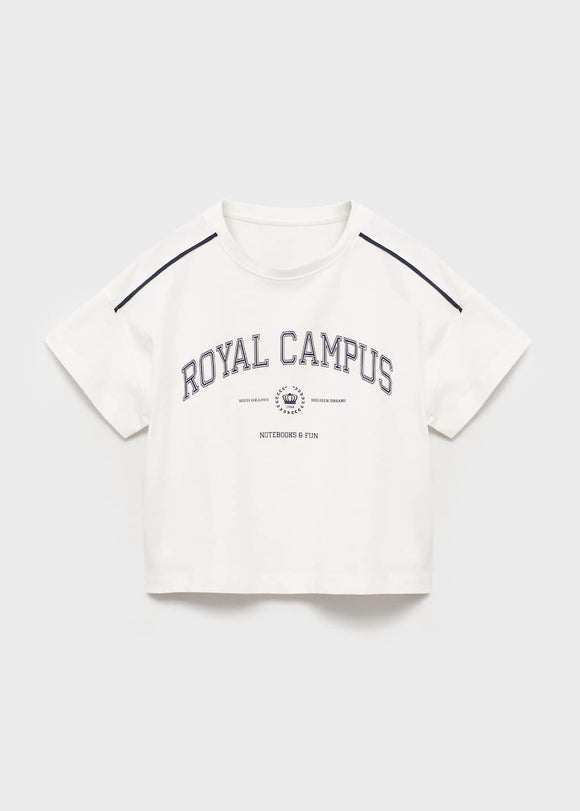 MANGO PIPING 17013297-02 MANGO KIDS GIRL T-SHIRT SHORT SLEEVE