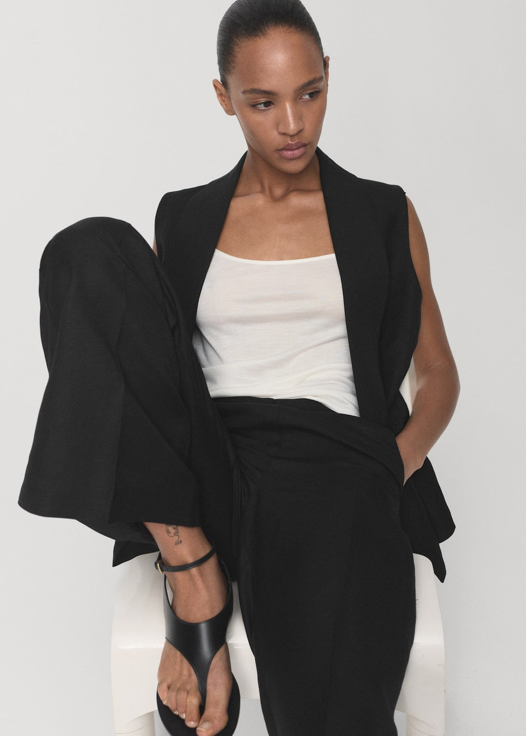 MANGO BLANCA-W 17016736-99 MANGO WOMEN TROUSER