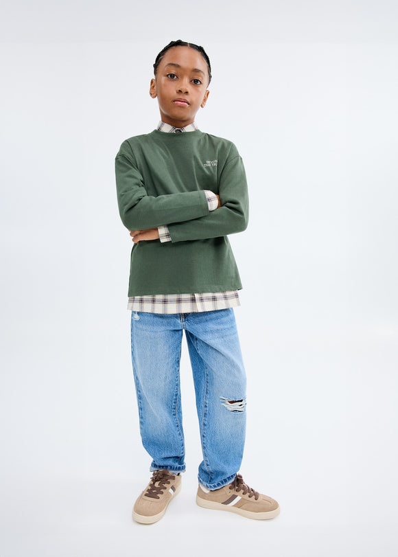 MANGO BEYOND 17017776-39 MANGO KIDS BOY T-SHIRT LONG SLEEVE