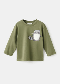 MANGO RACOON 17017781-37 MANGO KIDS BABY BOY T-SHIRT LONG SLEEVE
