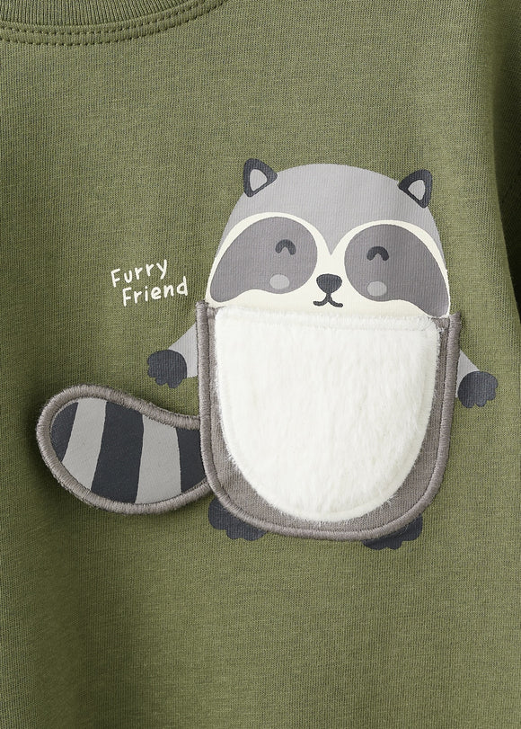 MANGO RACOON 17017781-37 MANGO KIDS BABY BOY T-SHIRT LONG SLEEVE