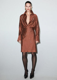 MANGO SMOKEY 17019108-79 MANGO WOMEN SHIRT LONG SLEEVE