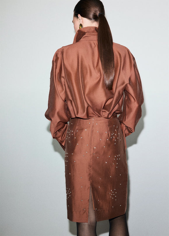 MANGO SMOKEY 17019108-79 MANGO WOMEN SHIRT LONG SLEEVE