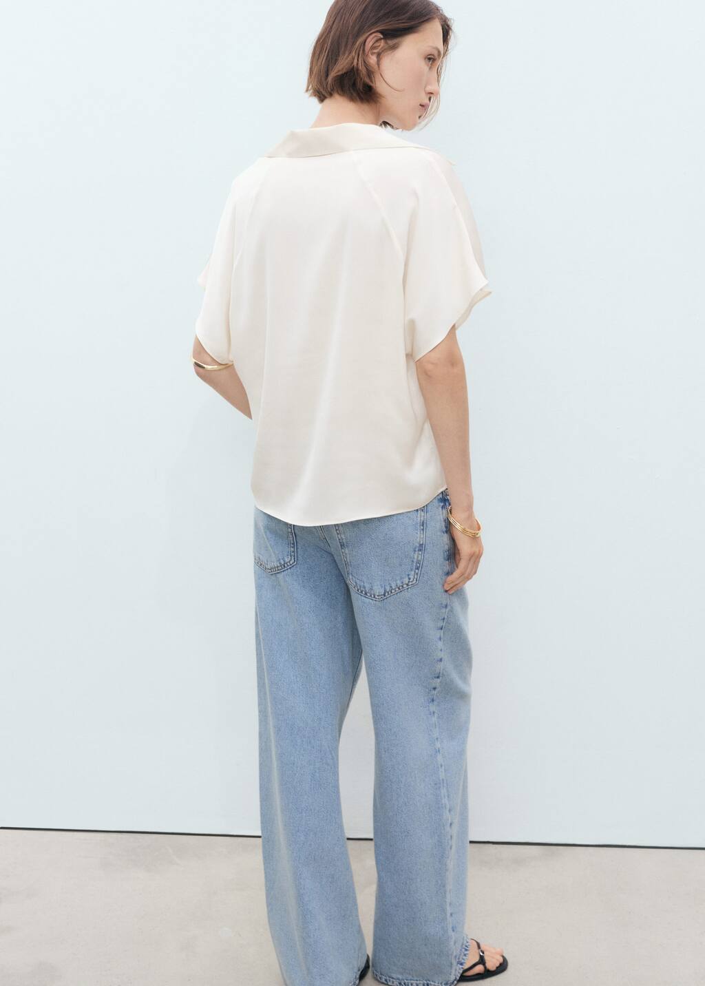 MANGO SASSA 17021156-02 MANGO WOMEN SHIRT SHORT SLEEVE