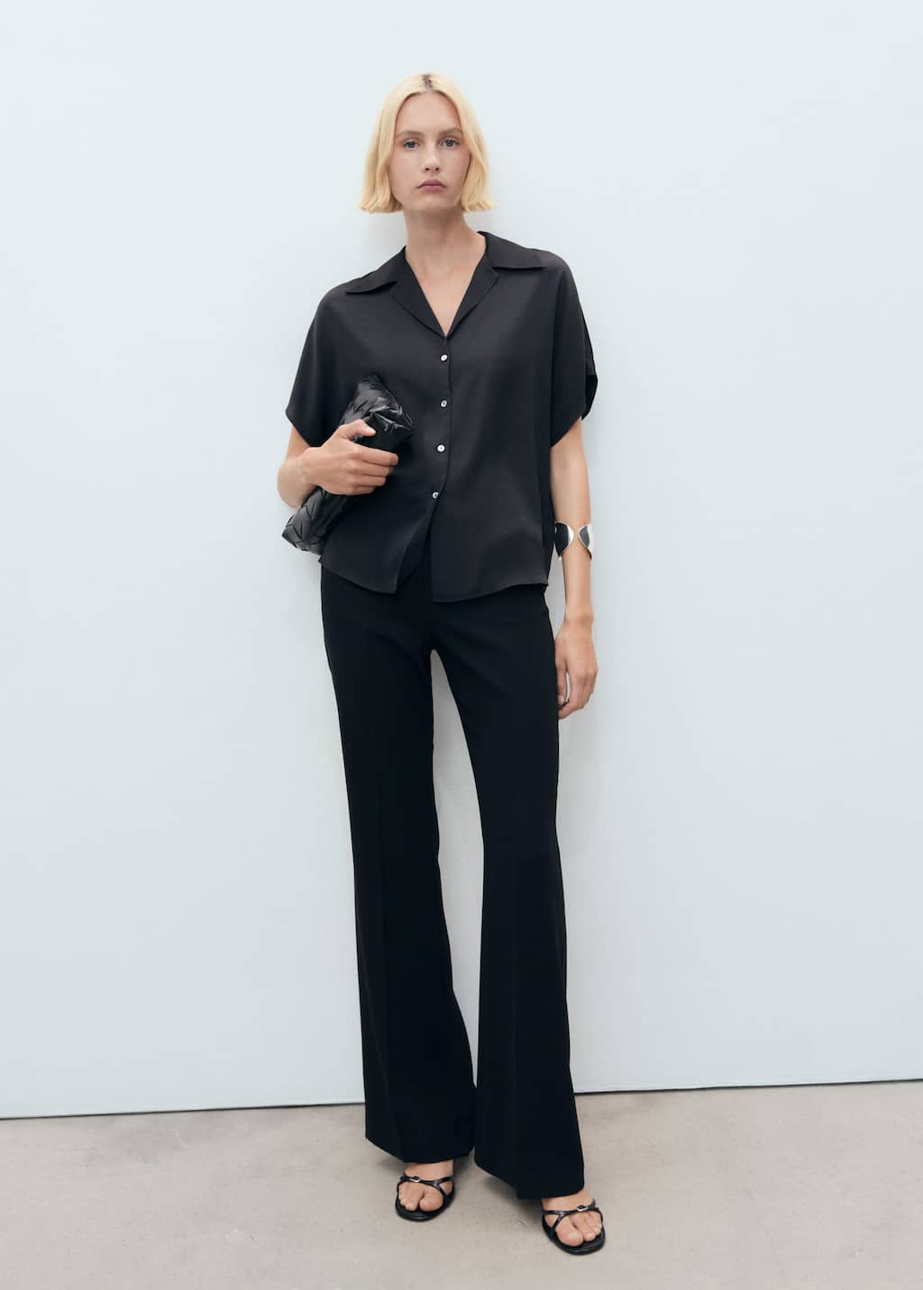 MANGO SASSA 17021156-99 MANGO WOMEN SHIRT SHORT SLEEVE