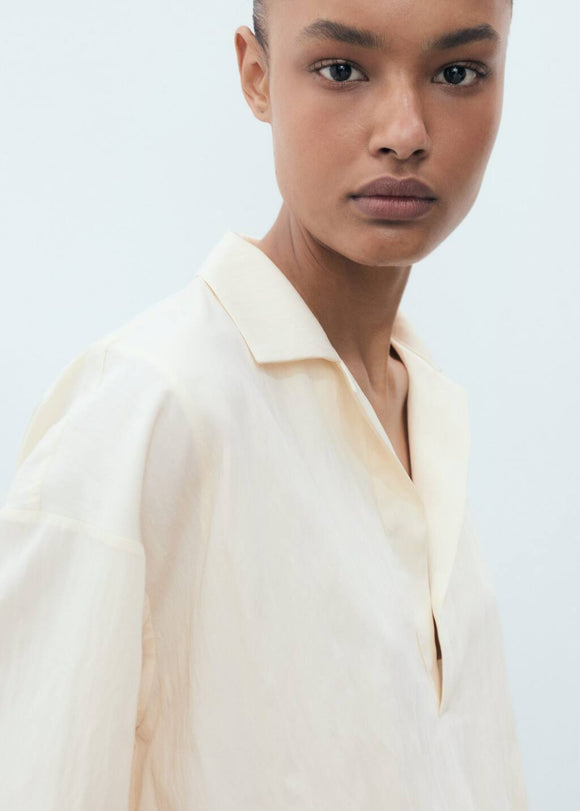 MANGO PAPER-H 17021157-10 MANGO WOMEN SHIRT SHORT SLEEVE