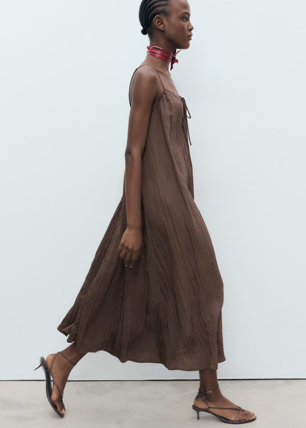 MANGO FOLDI 17021164-30 MANGO WOMEN DRESS FULL LENGTH
