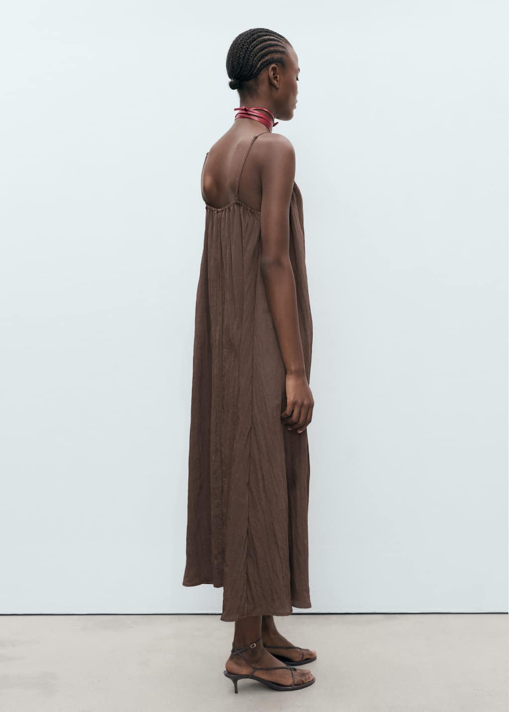 MANGO FOLDI 17021164-30 MANGO WOMEN DRESS FULL LENGTH