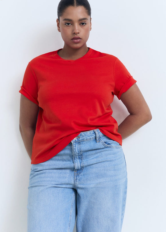 MANGO RITAPI 17021198-70 MANGO WOMEN T-SHIRT SHORT SLEEVE