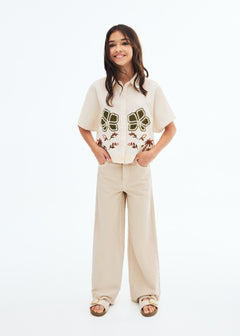 MANGO WIDE1 17021247-07 MANGO KIDS GIRL JEANS