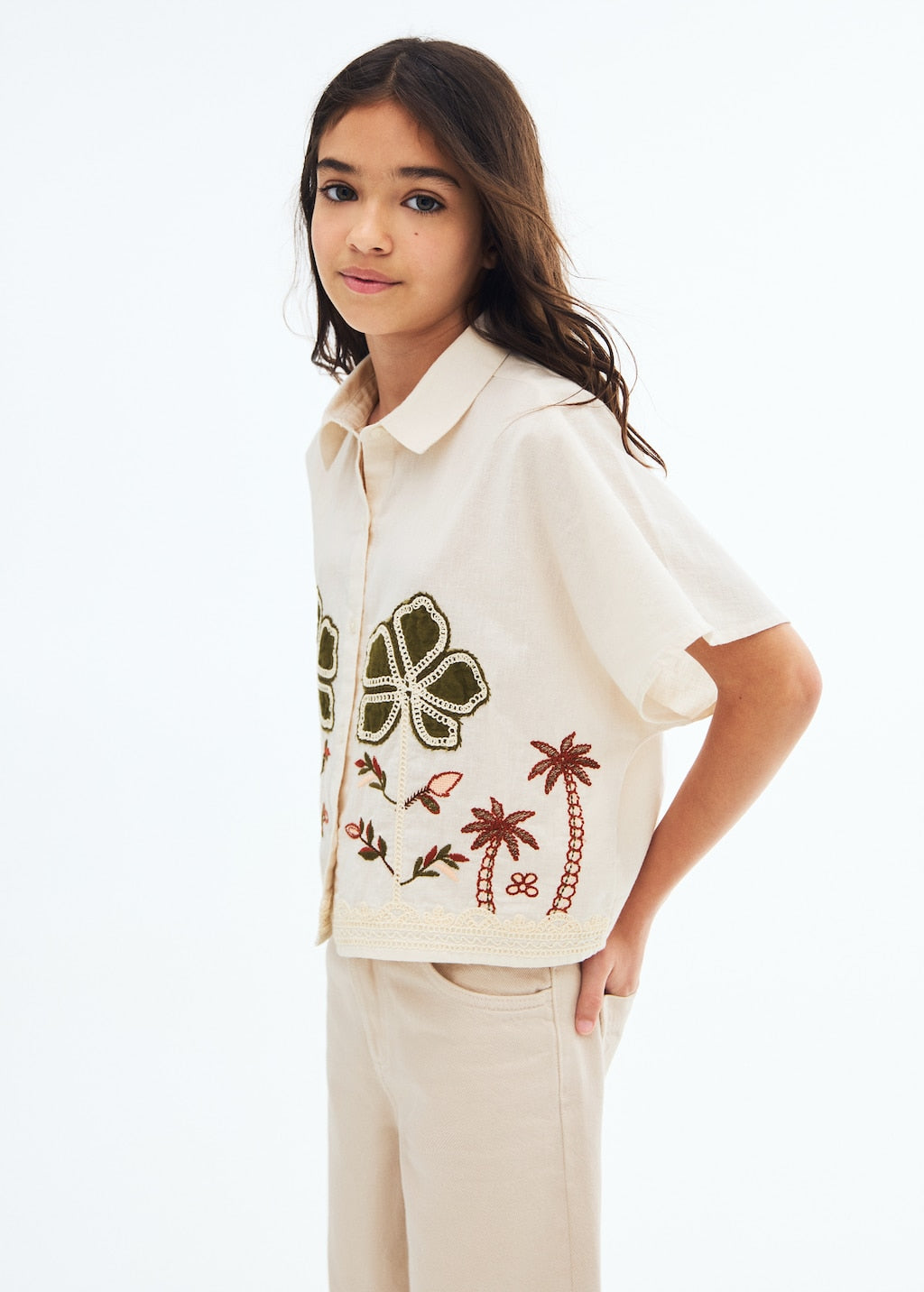 MANGO WIDE1 17021247-07 MANGO KIDS GIRL JEANS