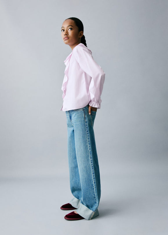 MANGO CANDELA 17021516-85 MANGO KIDS GIRL SHIRT LONG SLEEVE