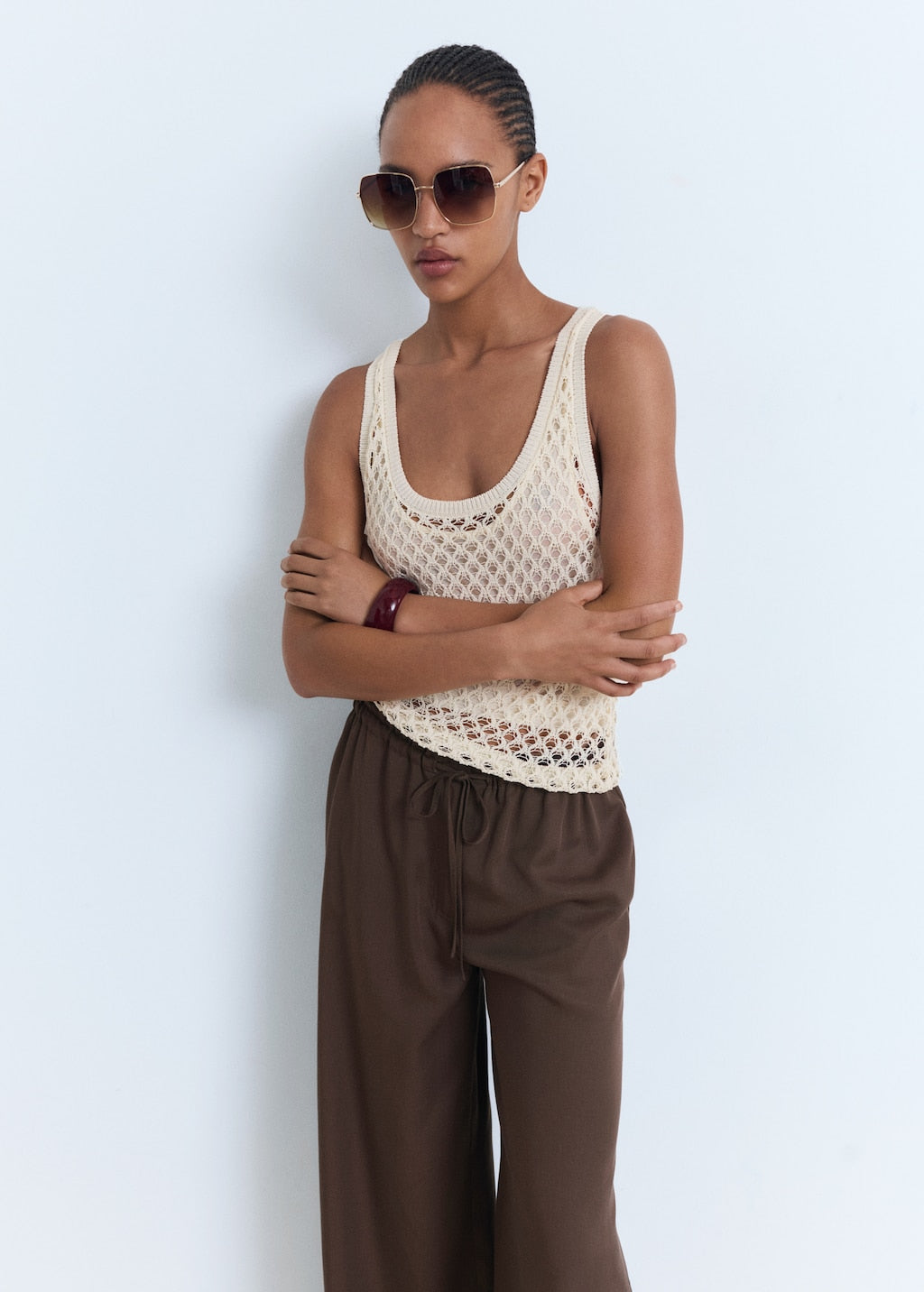 MANGO CEL 17022906-32 MANGO WOMEN TROUSER