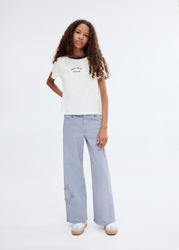 MANGO CONTRAST 17023284-02 MANGO KIDS GIRL T-SHIRT SHORT SLEEVE