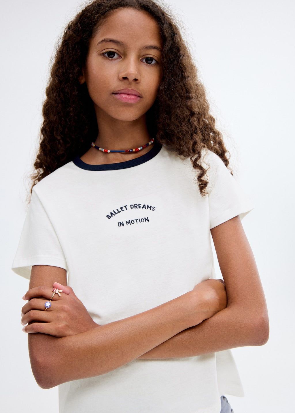 MANGO CONTRAST 17023284-02 MANGO KIDS GIRL T-SHIRT SHORT SLEEVE