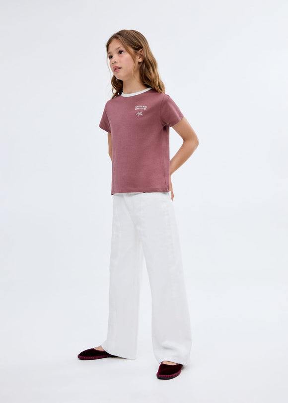 MANGO CONTRAST 17023284-75 MANGO KIDS GIRL T-SHIRT SHORT SLEEVE