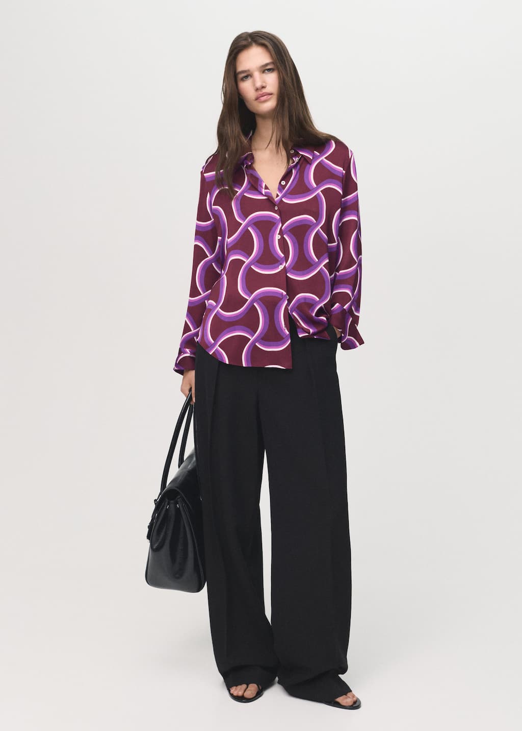 MANGO IDEALE 17024086-65 MANGO WOMEN SHIRT LONG SLEEVE