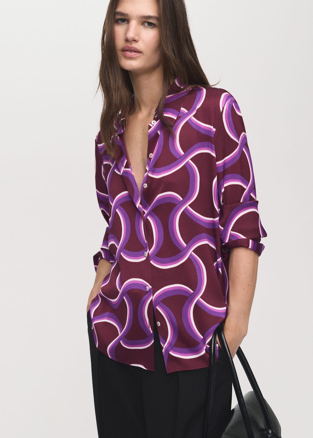 MANGO IDEALE 17024086-65 MANGO WOMEN SHIRT LONG SLEEVE