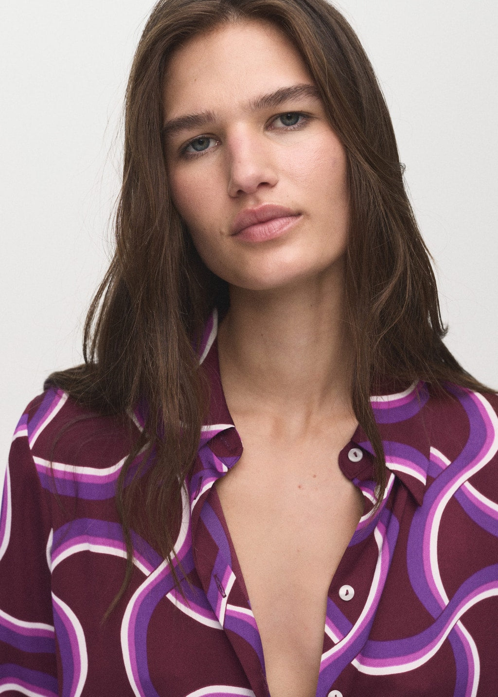 MANGO IDEALE 17024086-65 MANGO WOMEN SHIRT LONG SLEEVE