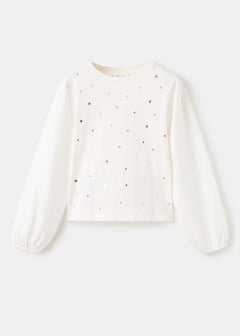 MANGO MIRROR 17029096-02 MANGO KIDS GIRL T-SHIRT LONG SLEEVE