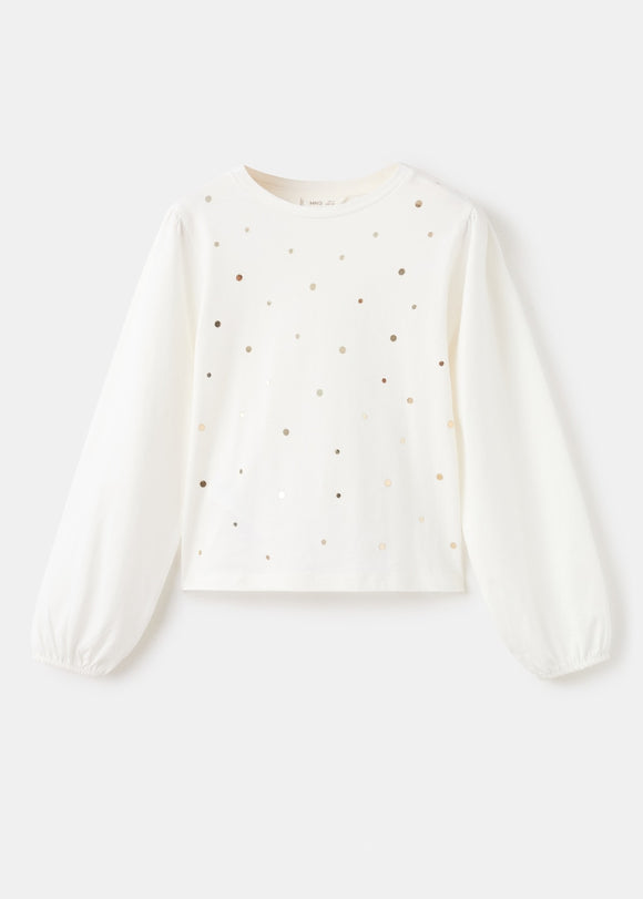 MANGO MIRROR 17029096-02 MANGO KIDS GIRL T-SHIRT LONG SLEEVE