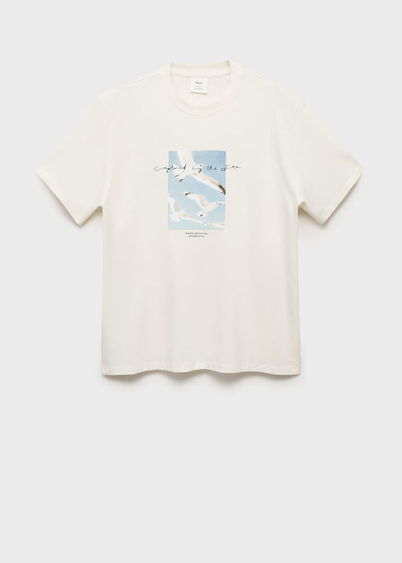 MANGO SEAGULL 17031273-02 MANGO MAN T-SHIRT SHORT SLEEVE