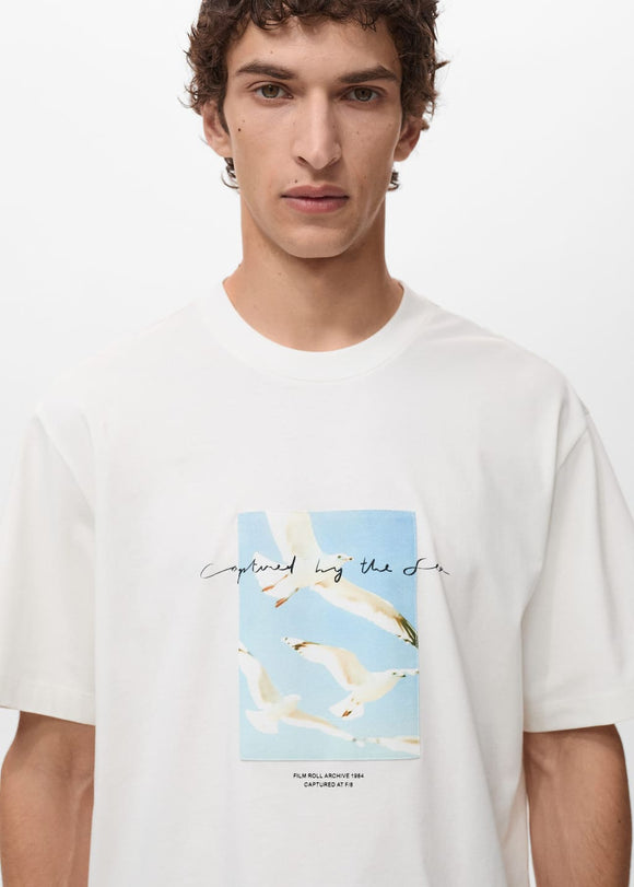 MANGO SEAGULL 17031273-02 MANGO MAN T-SHIRT SHORT SLEEVE