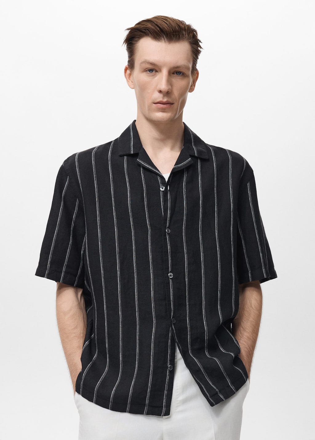 MANGO FORMEN 17032914-99 MANGO MAN SHIRT SHORT SLEEVE