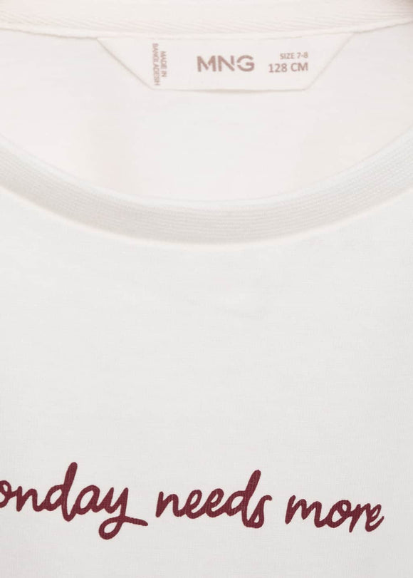 MANGO WEEK 17033283-02 MANGO KIDS GIRL T-SHIRT SHORT SLEEVE