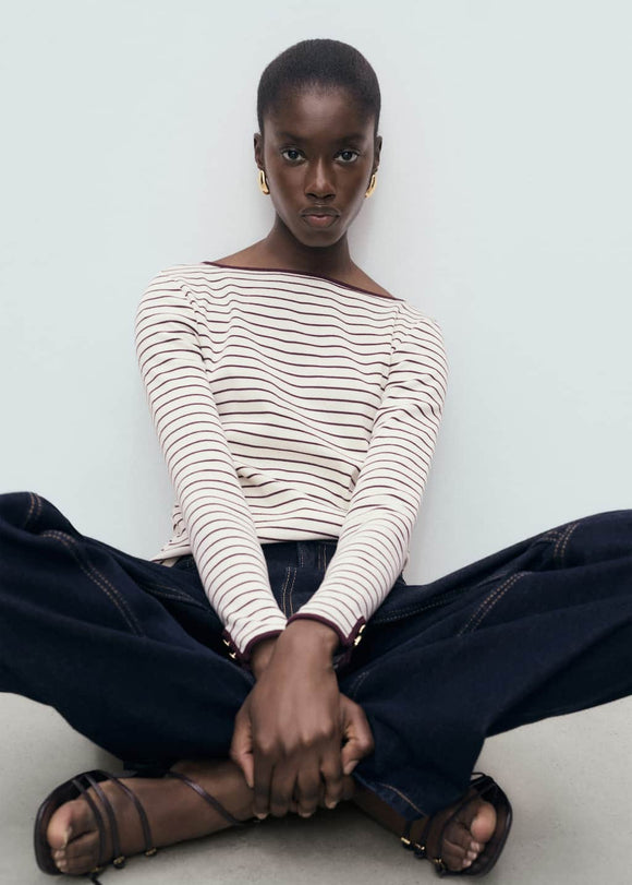 MANGO PORTA 17034085-78 MANGO WOMEN T-SHIRT LONG SLEEVE