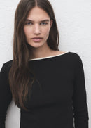 MANGO PORTA 17034085-99 MANGO WOMEN T-SHIRT LONG SLEEVE-4