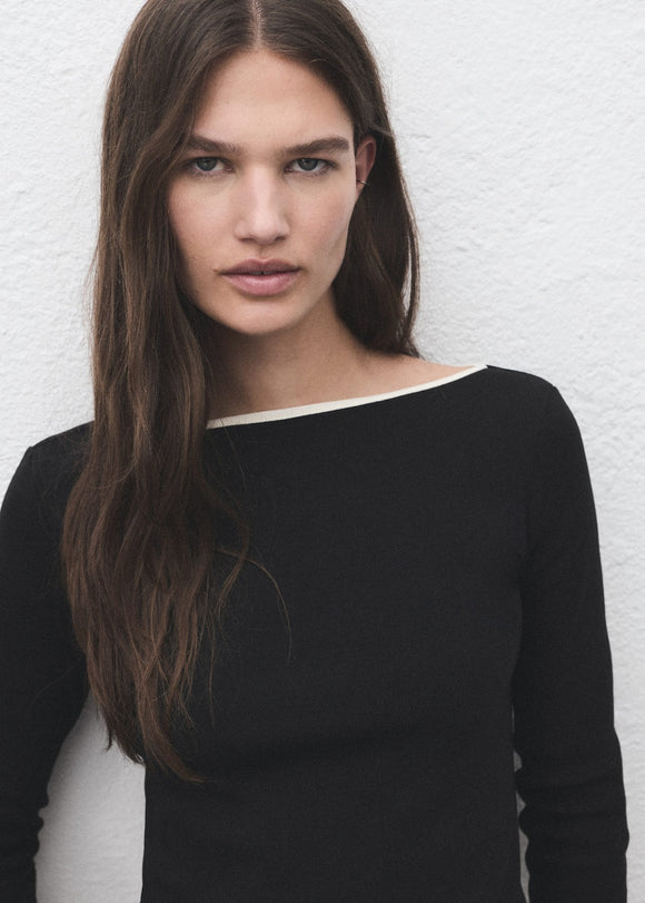 MANGO PORTA 17034085-99 MANGO WOMEN T-SHIRT LONG SLEEVE