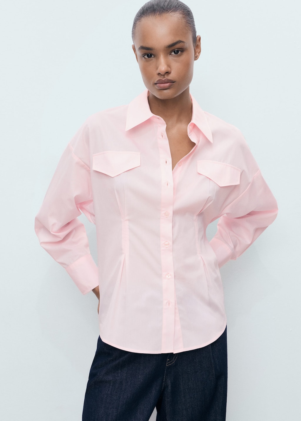 MANGO JULS-H 17034093-85 MANGO WOMEN SHIRT LONG SLEEVE