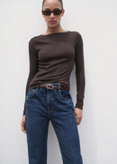 MANGO LILOBAR 17034142-32 MANGO WOMEN T-SHIRT LONG SLEEVE-1