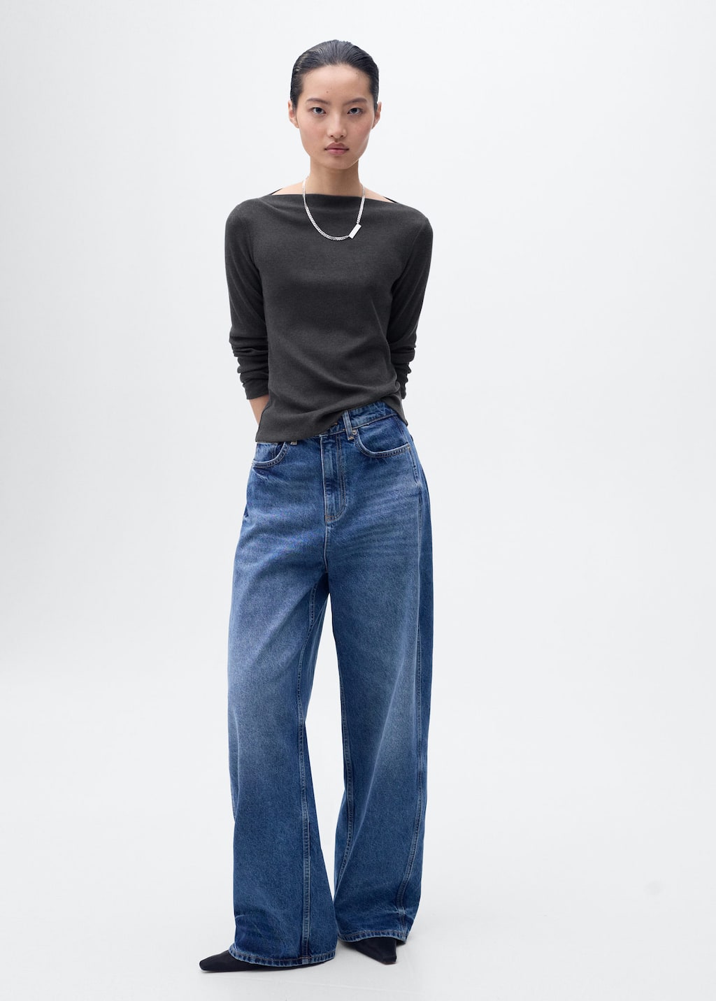 MANGO LILOBAR 17034142-95 MANGO WOMEN T-SHIRT LONG SLEEVE