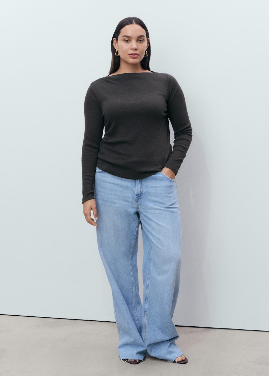 MANGO LILOBAR 17034142-95 MANGO WOMEN T-SHIRT LONG SLEEVE
