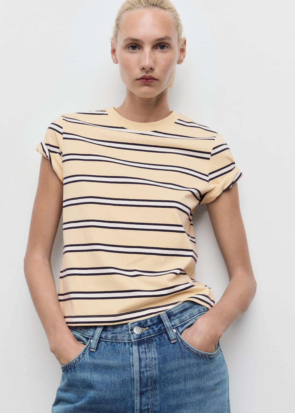 MANGO JASMIN 17034144-11 MANGO WOMEN T-SHIRT SHORT SLEEVE