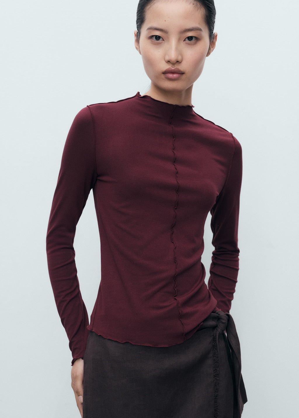 MANGO CURLISA 17035799-78 MANGO WOMEN T-SHIRT LONG SLEEVE