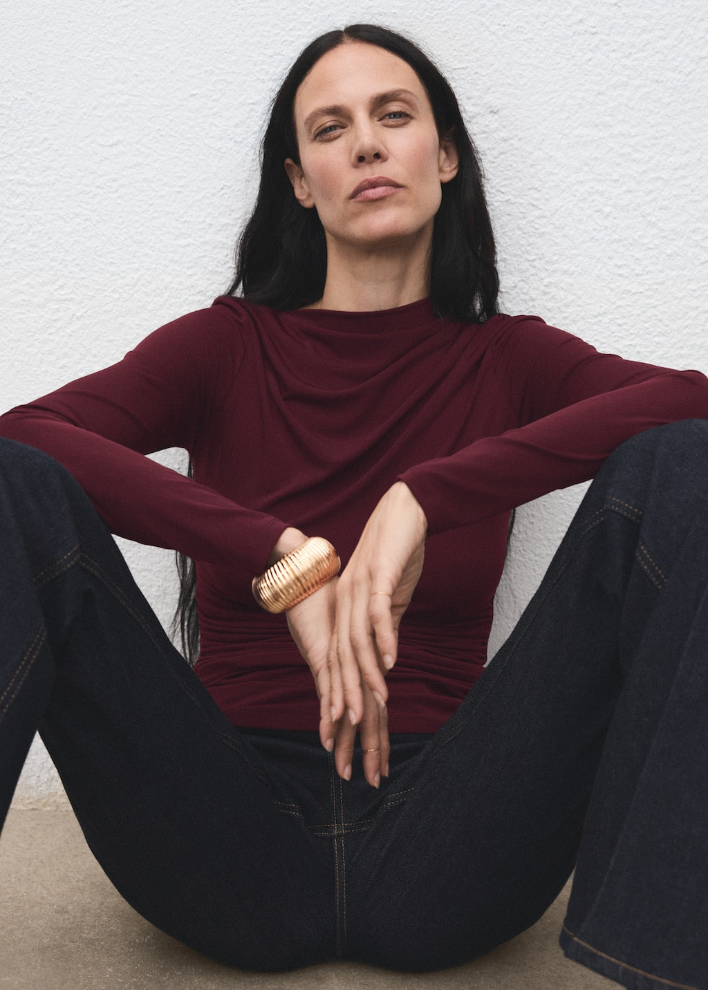 MANGO CHASI 17037818-78 MANGO WOMEN T-SHIRT LONG SLEEVE