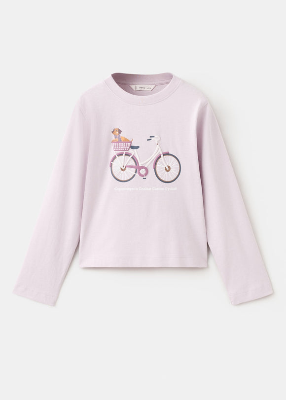 MANGO BICI 17037890-68 MANGO KIDS GIRL T-SHIRT LONG SLEEVE