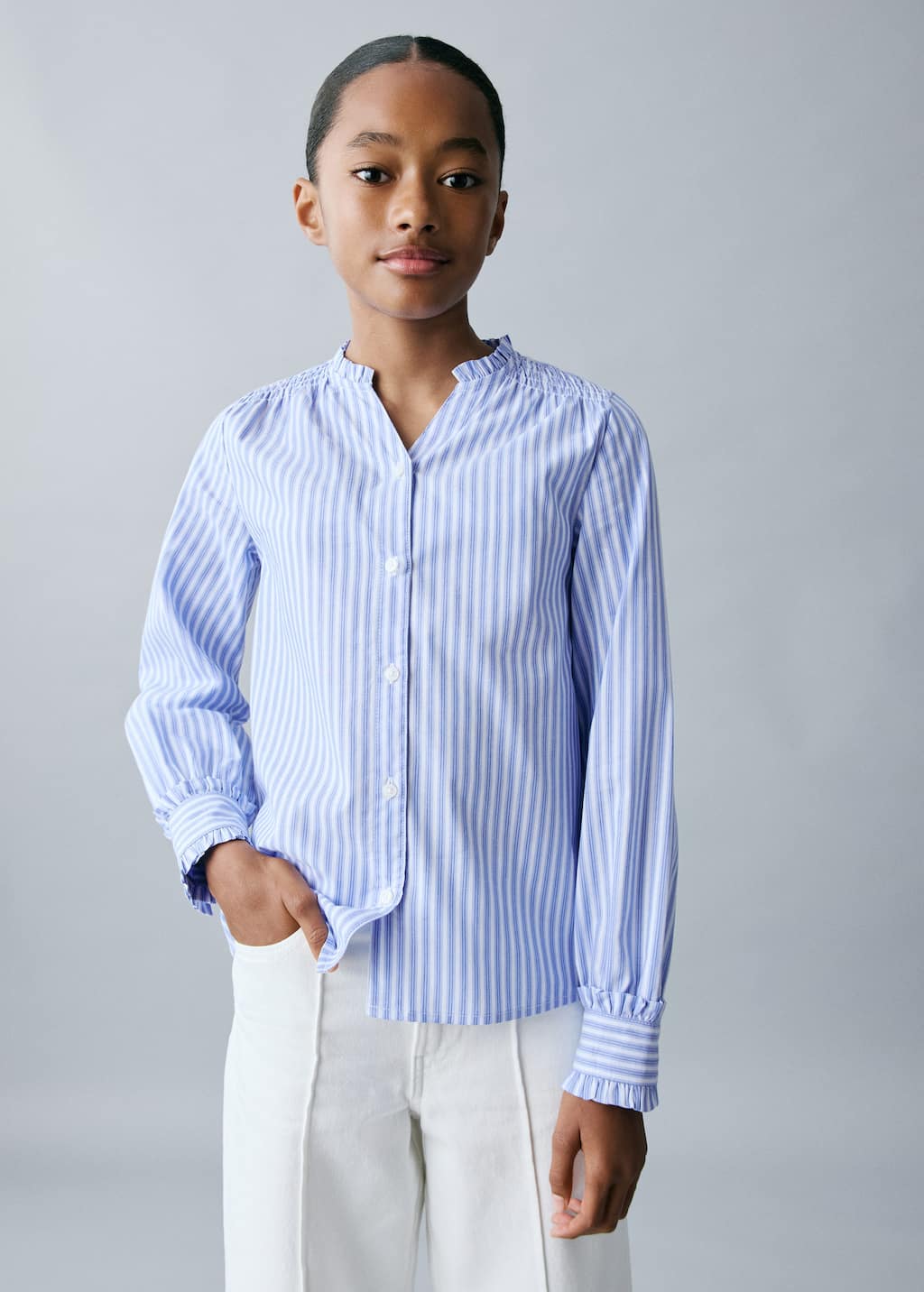 MANGO CATALINA 17041515-52 MANGO KIDS GIRL SHIRT LONG SLEEVE