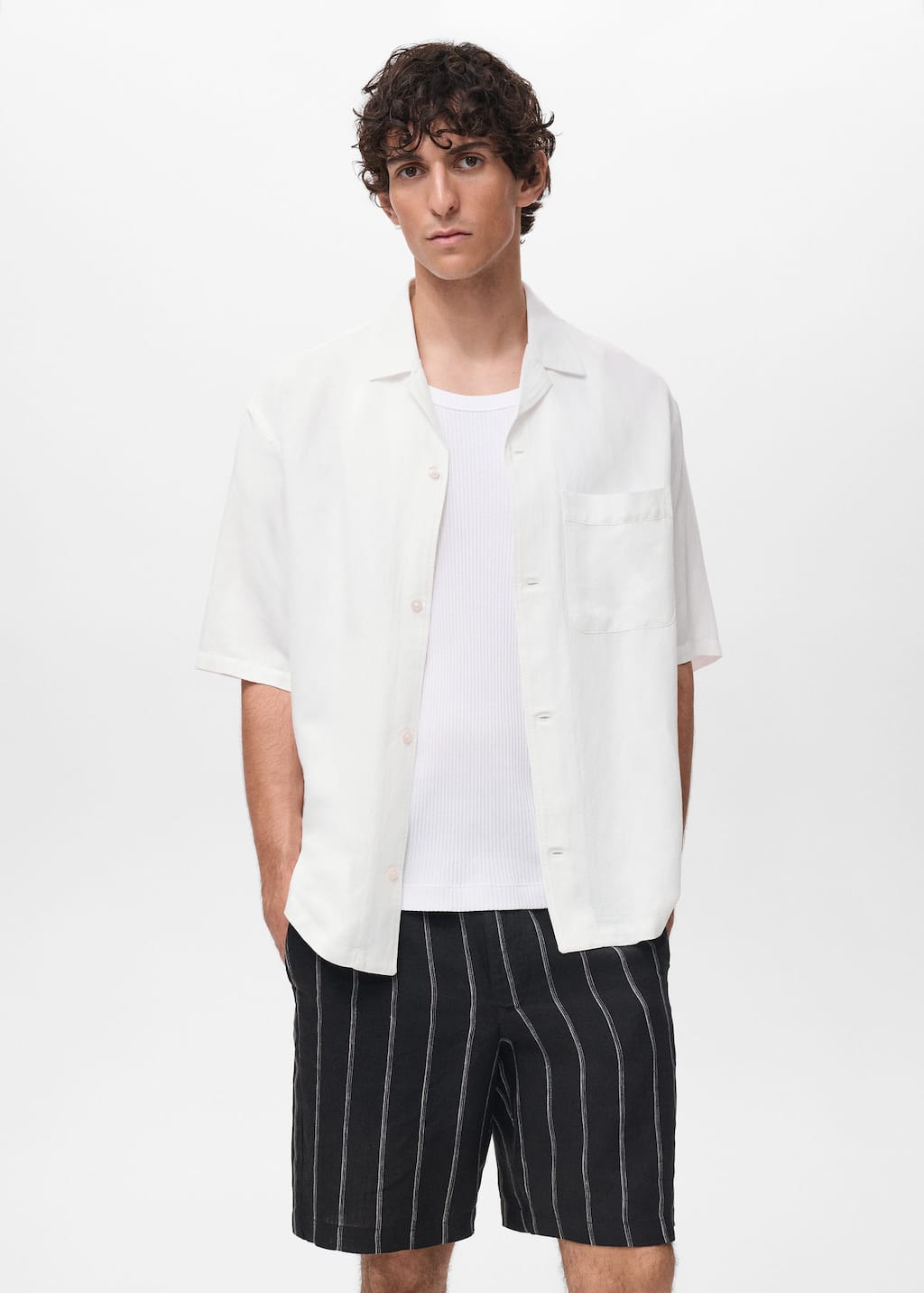 MANGO BANAREA 17042913-02 MANGO MAN SHIRT SHORT SLEEVE