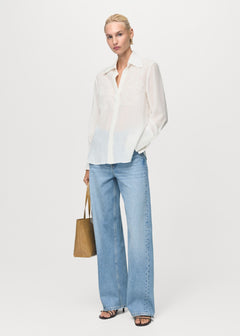 MANGO MELANIE 17045816-02 MANGO WOMEN SHIRT LONG SLEEVE